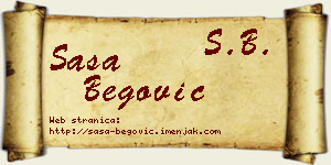 Saša Begović vizit kartica